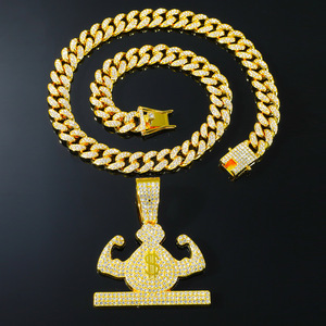 สร้อยคอจี้รูปทรงเรขาคณิตขายดี สไตล์ฮิปฮอป  ปรับแต่งได้  สร้อยคอเรขาคณิตสำหรับทุกเพศ  เครื่องประดับแฟชั่น - Product Image 4