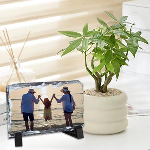 Plaques de photos rectangulaires en ardoise polie, vierges pour sublimation, personnalisables avec logo et taille, style 'Love', pour cadeaux de mariage, vente en gros - Product Image 5