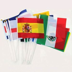 Eco-Friendly Polyester Custom Size Digital Printed Hand Waving <b>Flags</b> for Event Use with Any Design - Product Image 1
