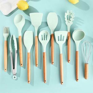 Ensemble de 12 ustensiles de cuisine en silicone résistants à la chaleur, sans BPA, antiadhésifs, accessoires de cuisine - Product Image 2