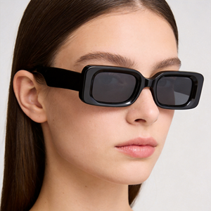 Gafas de Sol de Acetato con Montura Completa Rectangular Estrecha para Mujer, Protección UV400 100%, Protección Solar, En Stock - Product Image 2