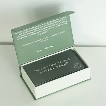 Impressão personalizada de bolso 50 Cartões de ação de afirmações positivas de atenção plena para a mente e o corpo