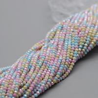 Perles de verre facettées AB de 4 mm, perles en cristal pastel macaron, perles en vrac pour la fabrication de bijoux DIY, accessoires vestimentaires