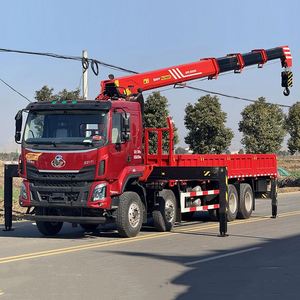 Grúa Montada en Camión Dongfeng 8x4 de 12 Toneladas con Brazo Recto para Ingeniería Eléctrica Municipal, Vehículo de Elevación y Transporte - Product Image 3