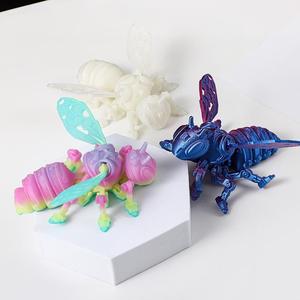 3D-geprint Cyberpunk Honingbij Model Beeldje Op Maat Gemaakt Plastic Kinderspeelgoed Met Mechanische Vleugels Oem Groothandel Leverancier - Product Image 4