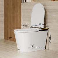 Toilette intelligente haut de gamme, siège chauffant automatique, montage au sol, télécommande, salle de bain, toilette intelligente monobloc autonettoyante