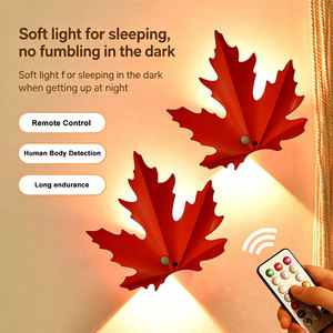 LED Maple Leaf Human Induction Magnetic Remote Control Intelligent Charging Bedroom Night <b>Light</b> - Product Image 2