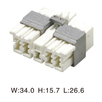 Conector automotriz de plástico eléctrico, conector automático de arnés de cables hembra y macho, 2 unidades