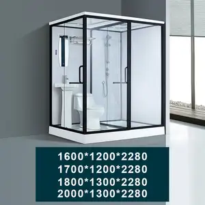 Duş ve tuvalet ile 2023 yeni stil banyo ünitesi komple duş kabini kabinleri banyo prefabrik modüler duş bakla odası