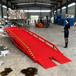 รถยก15ton ไฮดรอลิกแบบเคลื่อนที่ได้6ton ทางลาดสำหรับลานจอดรถแบบเคลื่อนที่ได้ทางลาดสำหรับบรรทุกของแท่นวางแบบแมนนวล - Product Image 2