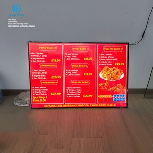 Boîte à lumière LED ultra-fine en aluminium A1A2A3A4 pour menu intérieur avec verre trempé pour utilisation extérieure, format A4 - Product Image 4
