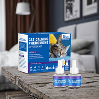 Diffuseur apaisant aux phéromones pour chats et chiens, anti-stress, écologique, en plastique, avec prise UK, fabriqué par Chanson Factory, lot de 2, pour usage intérieur