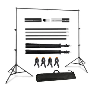 2*3M Metal Backdrop Stand Adjustable Photography Background Stand Frame Photo Background Stand Studio Equipment