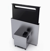 Hotte aspirante invisible à extraction descendante, hotte de comptoir escamotable et plaque de cuisson à induction encastrée dissimulée, ensemble combiné pour cuisine ouverte