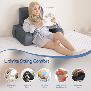 <span class=keywords><strong>Coussin</strong></span> de lecture 10-en-1 avec repose-bras amovibles et dossier en mousse à mémoire de forme gel – Idéal <span class=keywords><strong>pour</strong></span> lire au <span class=keywords><strong>lit</strong></span> ou s'asseoir - Product Image 5