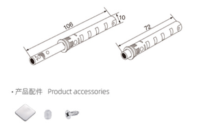 Porta dell'armadio da cucina Kingstar a rimbalzo in plastica nascosta ABS POM nascosto spingere per aprire il tampone magnetico - Product Image 2