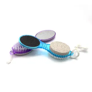Hot Sale Plastic Long Handle Cleaning Brush With Nail Clean Foot Brush Pumice Stone