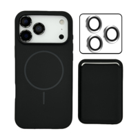 Set de Regalo de Accesorios para Teléfono Móvil, Set de Tres Piezas de TPU+PC, Caja de Silicona, Protector de Lente, Protección 360°, Multicolor