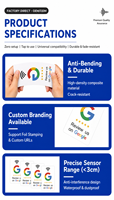 Carte NFC Google Review - Activation par téléphone portable - Carte de commentaires positifs pour restaurant sur les réseaux sociaux - Puce NFC215 intégrée - Modèle personnalisé