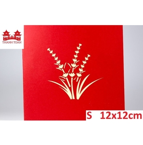 Carte de vœux 3D pop-up Arbre de lavande Fleur violette faite à la main pour Anniversaire Fête des Mères Célébration du Printemps Carte cadeau - Product Image 1