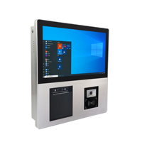 Kiosque PC tout-en-un sans ventilateur J6412 I3 I5 I7, écran tactile, ordinateur 15,6 pouces, système POS NFC