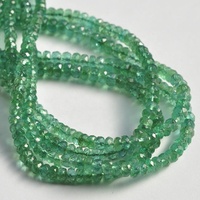 Émeraude zambienne AAA haute qualité naturelle Rondelle forme Micro facettes perles de pierres précieuses en vrac perles de pierre fabrication de bijoux en gros