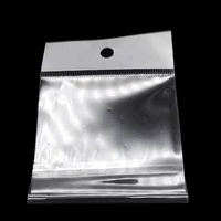 Sac plastique tête de carte personnalisée, pour emballage, Transparent, pochette supports pour vêtements, thermoscellé 100 pièces