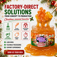 Kerst Slime Snoep Pot Leuk Grappig Snoep Cadeau Bulk Snoep Groothandel OEM Private Label Snacks Gooey Gummy
