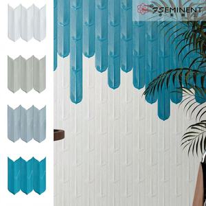 Hot bán 3D 100x300 đuôi cá mô hình thiết kế Gạch <span class=keywords><strong>Mosaic</strong></span> gốm cho balony nhà bếp backsplashwall trang trí nội thất - Product Image 2