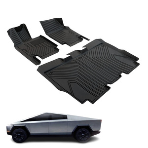 Tapis de sol 3D pour <span class=keywords><strong>Tesla</strong></span> <span class=keywords><strong>Cybertruck</strong></span> - Tapis TPE pour pick-up, tapis de sol de voiture imperméables de qualité supérieure, anti-déversement, couvrant entièrement l'espace du pick-up - Product Image 1