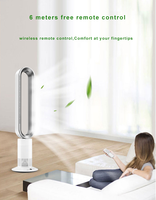 CGA Smart Home TP12 Ventilateur Tour Électrique en Plastique Numérique Ions Négatifs Refroidissement par le Vent Naturel Minuterie Sans Lame Ménage RV Table