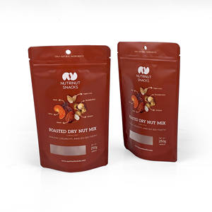 שקיות נייר סטנד-אפ מודפס מותאם אישית שקיות נייר אלומיניום עבור עוגיות אגוזי קפה לועסים - Product Image 2