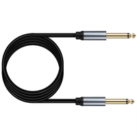 Câble de performance pour guitare électrique mono 6,35 mm - Mâle-mâle - Conducteur en cuivre pour la connexion d'un mixeur audio, d'un amplificateur et d'un microphone