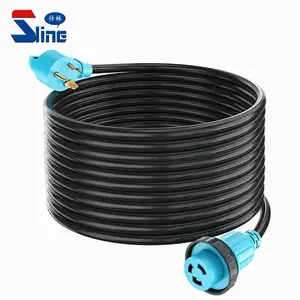 Cable de alimentación de 30 amperios para autocaravana, bloqueo de giro, NEMA TT-30P a L5-30R, con mango de agarre