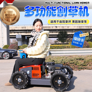 Tondeuse à gazon télécommandée à roues, essence, 2 temps, monocylindre, lame rotative, décharge arrière, qualité professionnelle - Product Image 4