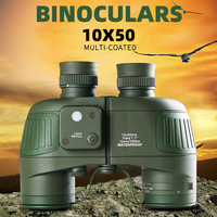 Telescopio Profesional Nohawk, Binoculares de Largo Alcance 10X50 Resistentes al Agua con Brújula y Telémetro