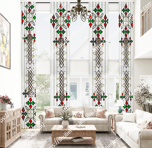 Impresión 3D tradicional etíope y eritreo Cruz diseño Villa sala de estar <span class=keywords><strong>cortinas</strong></span> para la fiesta de bodas - Product Image 2