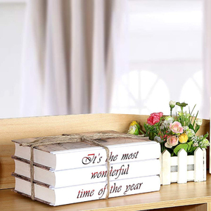 Faux <span class=keywords><strong>livre</strong></span> décoratif moderne pour la maison avec corde en chanvre - Product Image 6