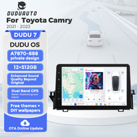 DUDUAUTO DUDU7 A7870 AKM7739 DSP QLED LHD Estéreo para Auto para Toyota Camry 2021-2023, Volante a la Izquierda, Versión Estadounidense