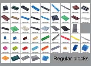 Delo đồ chơi (3 mẫu thiết kế) Bộ phận tự làm nhựa ABS khối xây dựng 2*2 gạch 2x2 với đôi mắt và nụ cười mô hình (không. In 3003) - Product Image 5