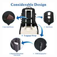 Sac à dos extensible pour ordinateur portable, approuvé par les compagnies aériennes, léger en PU, bagage à main avec compartiment à chaussures pour les voyages d'affaires