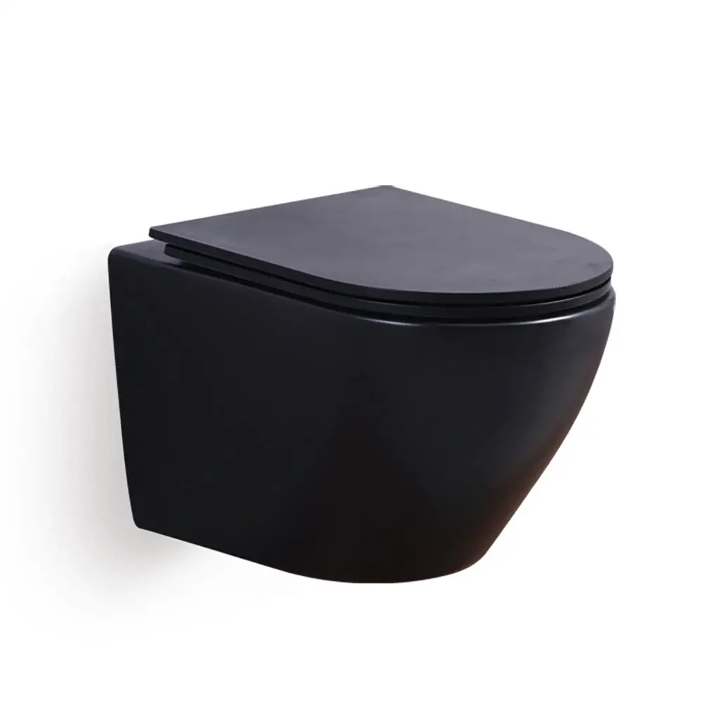 YIDA export zu Niederlande und Italien CE zertifikat keramik hängenden wc, matt schwarz farbe wand hing wc