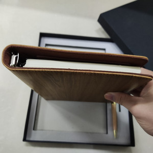 <strong>Manufacturers</strong> Wholesale Wood Grain Gift <strong>Box</strong> Notebook + <strong>Pen</strong> 2 in 1 Set Custom LOGO - Product Image 5