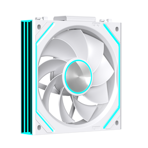 Ventilador para PC Jungle Leopard V2SE de 120 mm, paquete de 3, ARGB, para ensamblaje de PC, con rodamiento de aceite, 55 CFM, 30 dBA, con función de giro bidireccional, en blanco y negro. - Product Image 1