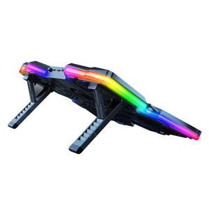 PC máy tính máy tính xách tay đứng làm mát Pad Riser bốn người hâm mộ hiệu suất cao RGB máy tính xách tay làm mát Pad - Product Image 3