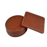 cuir végétalien de luxe avec support sur mesure gravé faveur de mariage personnalisé blanc cousu tasse tapis garçons d'honneur