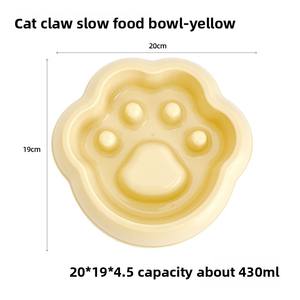 Tempat makan lambat untuk anjing dan kucing, mangkuk makan bentuk kaki plastik Anti mencekik, piring hewan peliharaan untuk penggunaan rumah tangga - Product Image 6