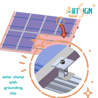 Pince de fixation solaire en alliage d'aluminium 30-40 mm réglable anti-corrosion pour panneau photovoltaïque pour montage solaire sur toit |   Art Sign