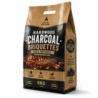 Sacs d'emballage en PP tissé laminé BOPP personnalisés avec poignée, réutilisables, pour charbon de barbecue, 2 kg, 5 kg, 10 kg