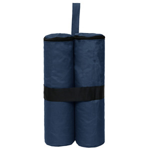 Sac de sable cylindrique pour tente, double poche, fermeture éclair, pour tente d'exposition, bleu foncé - Product Image 4